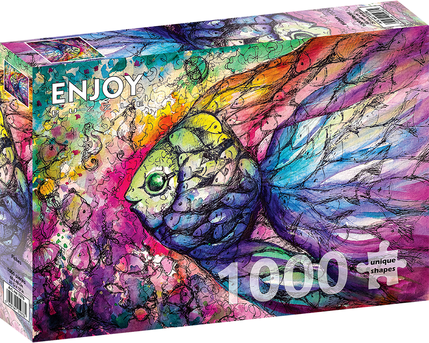 1000 Pieces Jigsaw Puzzle - Fishes (1976)