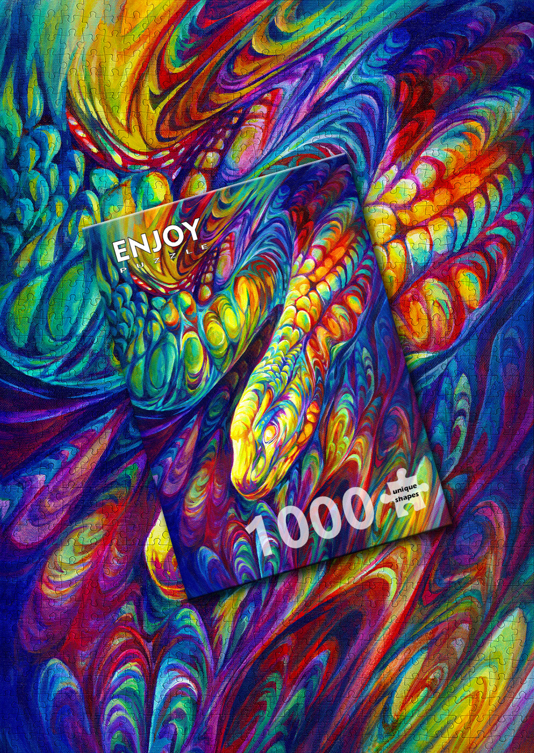1000 Pieces Jigsaw Puzzle - Rainbow Snake (2015)