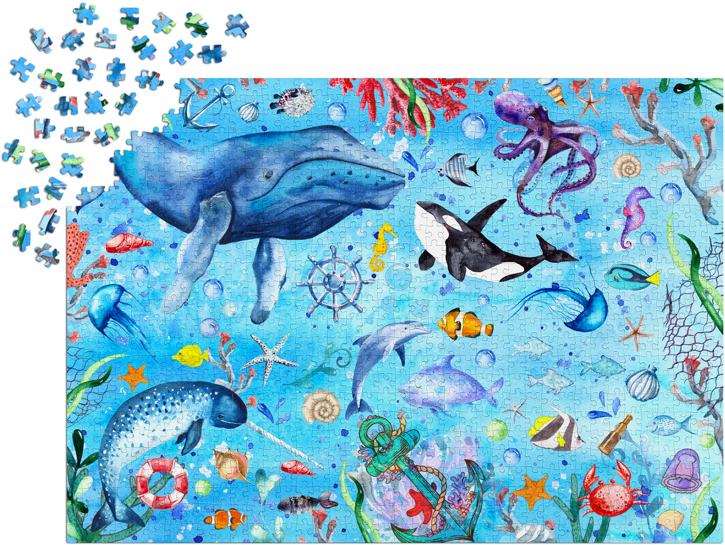 1000 Pieces Jigsaw Puzzle - Deep Blue Sea (2018)