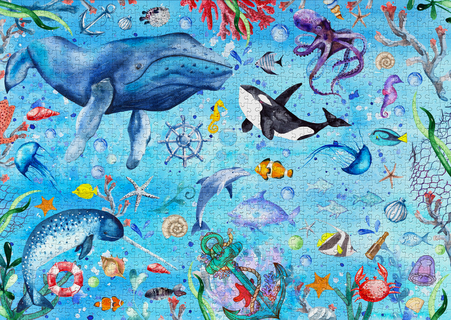 1000 Pieces Jigsaw Puzzle - Deep Blue Sea (2018)