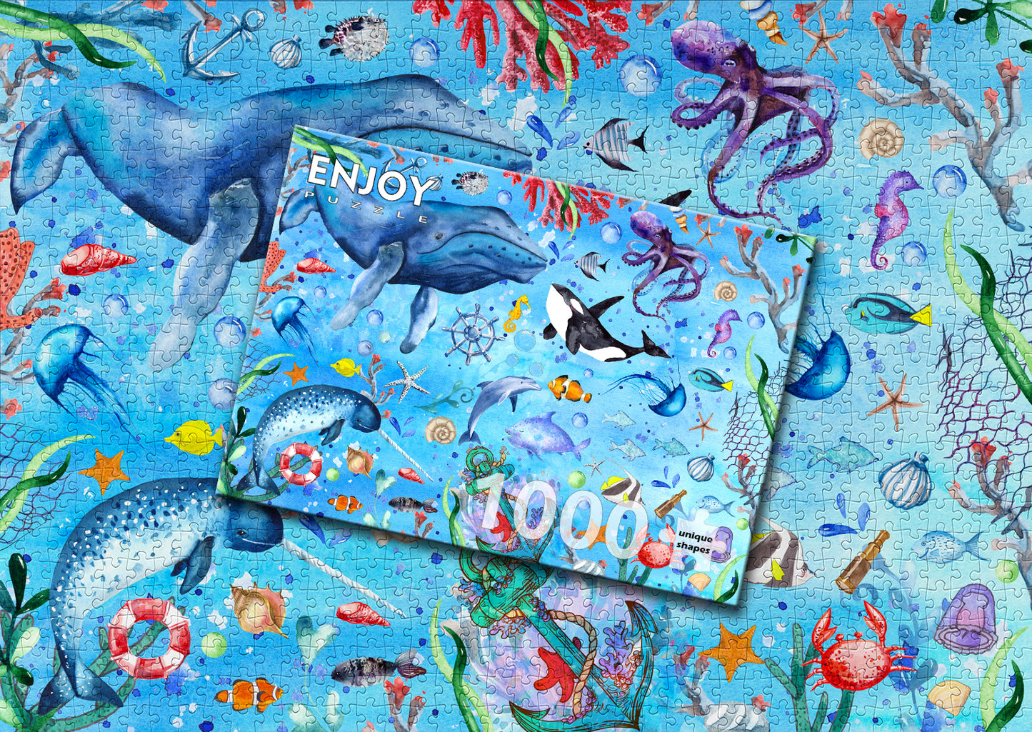 1000 Pieces Jigsaw Puzzle - Deep Blue Sea (2018)