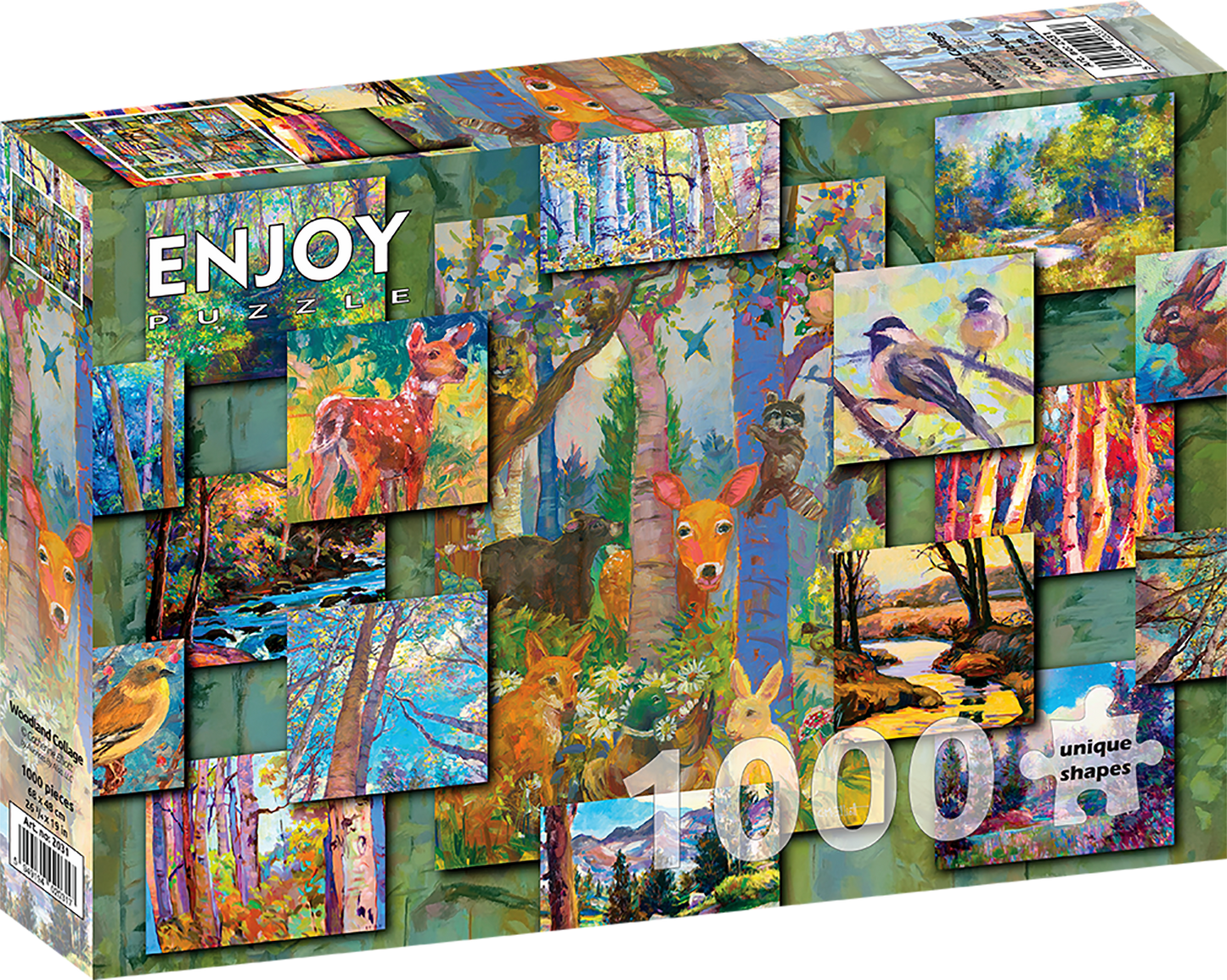 1000 Pieces Jigsaw Puzzle - Woodland Collage (2031)