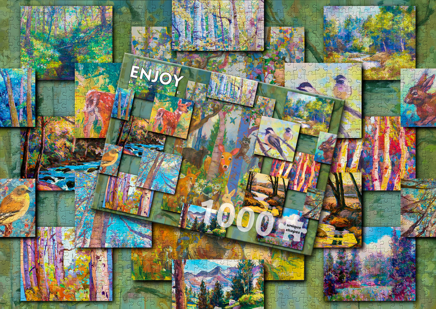1000 Pieces Jigsaw Puzzle - Woodland Collage (2031)