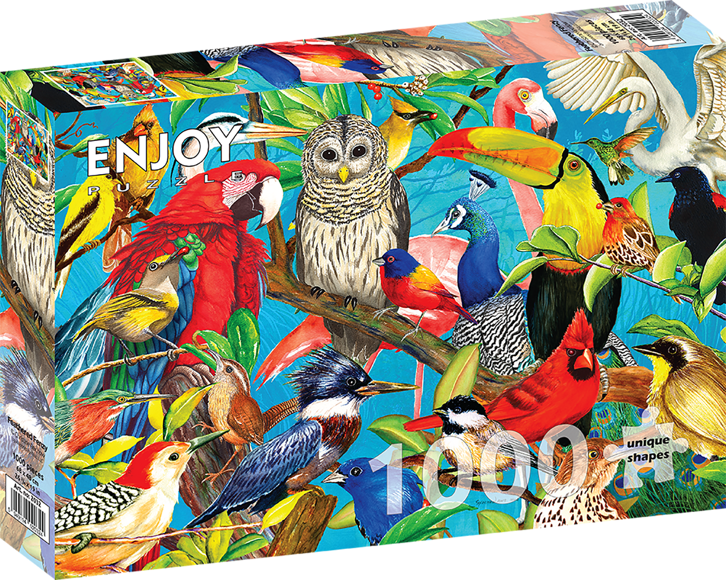1000 Pieces Jigsaw Puzzle - Feathered Frenzy (2032)