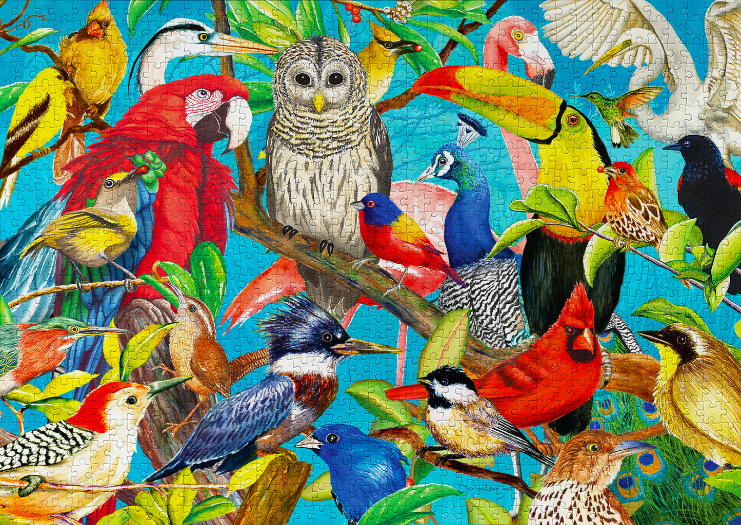 1000 Pieces Jigsaw Puzzle - Feathered Frenzy (2032)