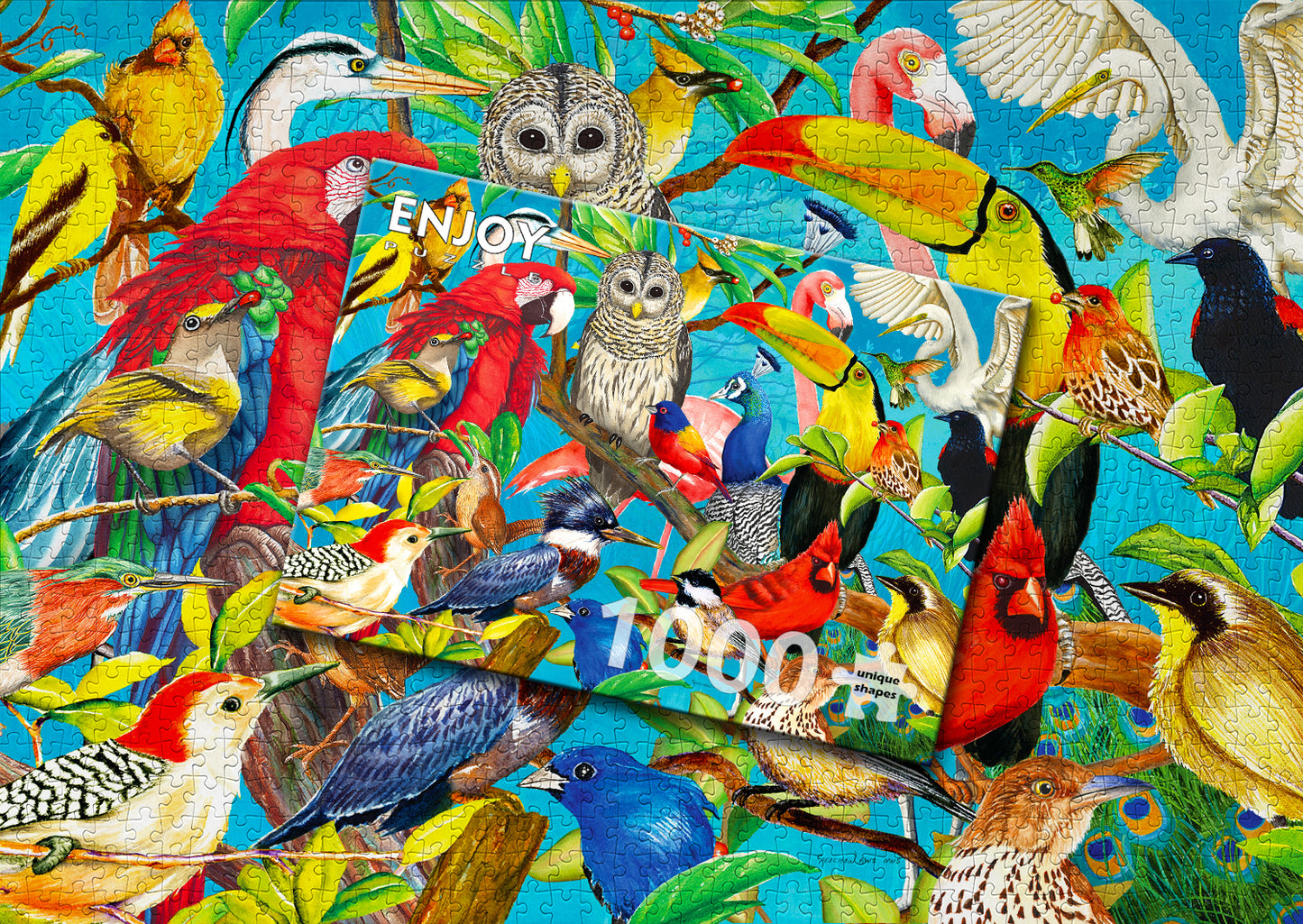 1000 Pieces Jigsaw Puzzle - Feathered Frenzy (2032)
