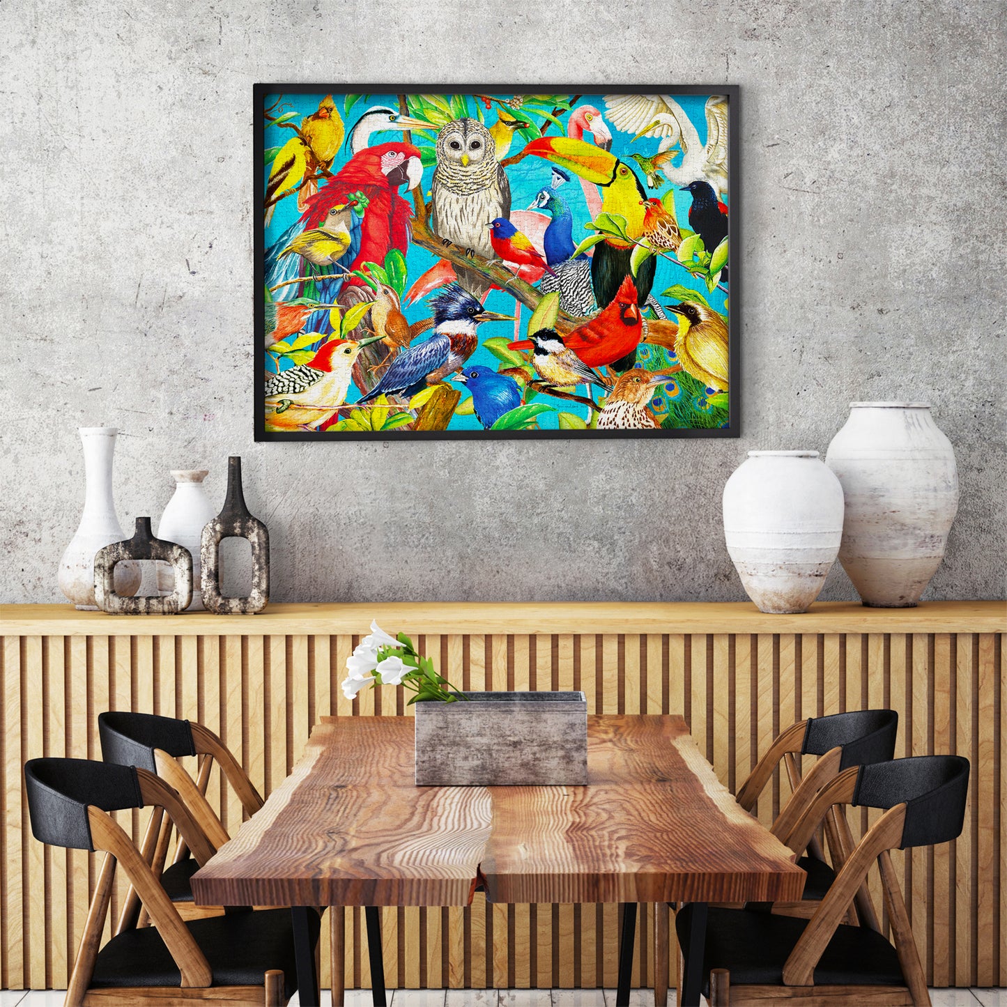 1000 Pieces Jigsaw Puzzle - Feathered Frenzy (2032)