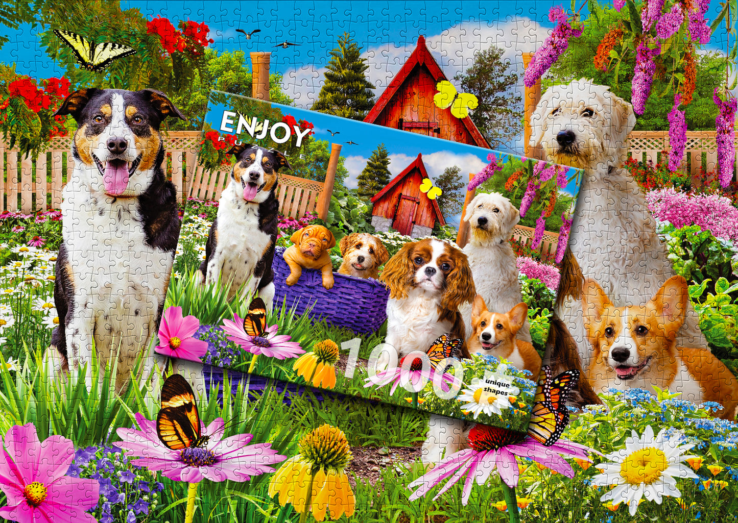 1000 Pieces Jigsaw Puzzle - Puppy Patch (2040)