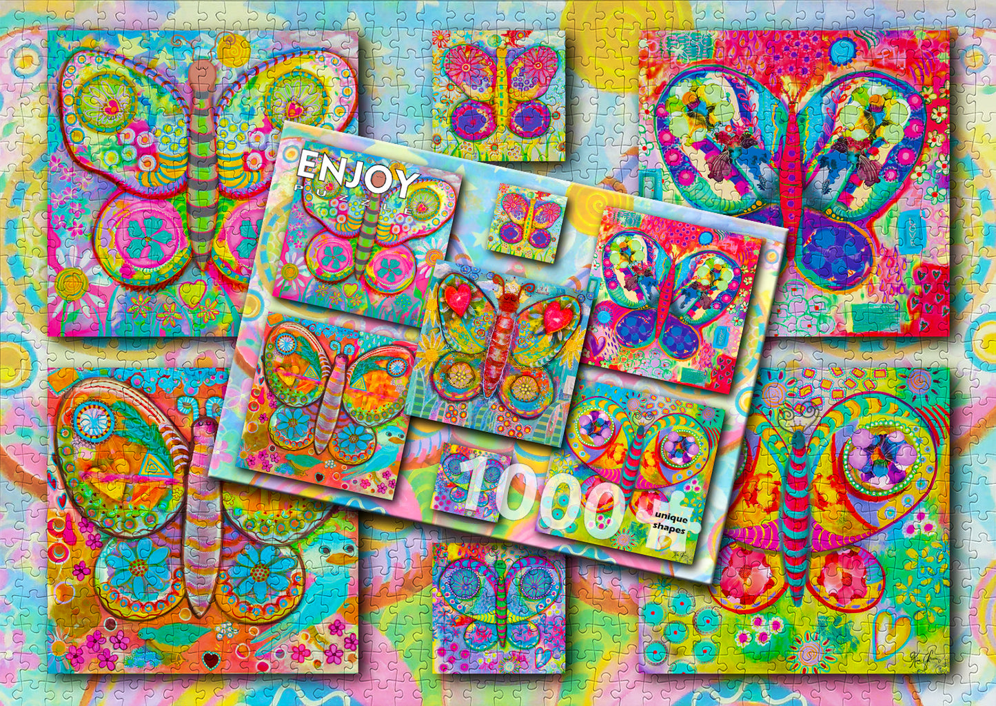 1000 Pieces Jigsaw Puzzle - Butterflies (2044)