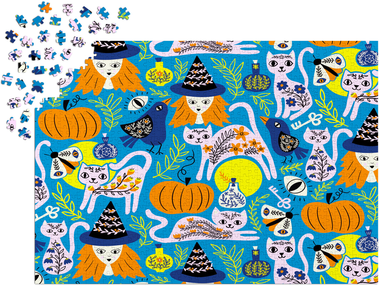1000 Pieces Jigsaw Puzzle - Enchanted Cats (2048)