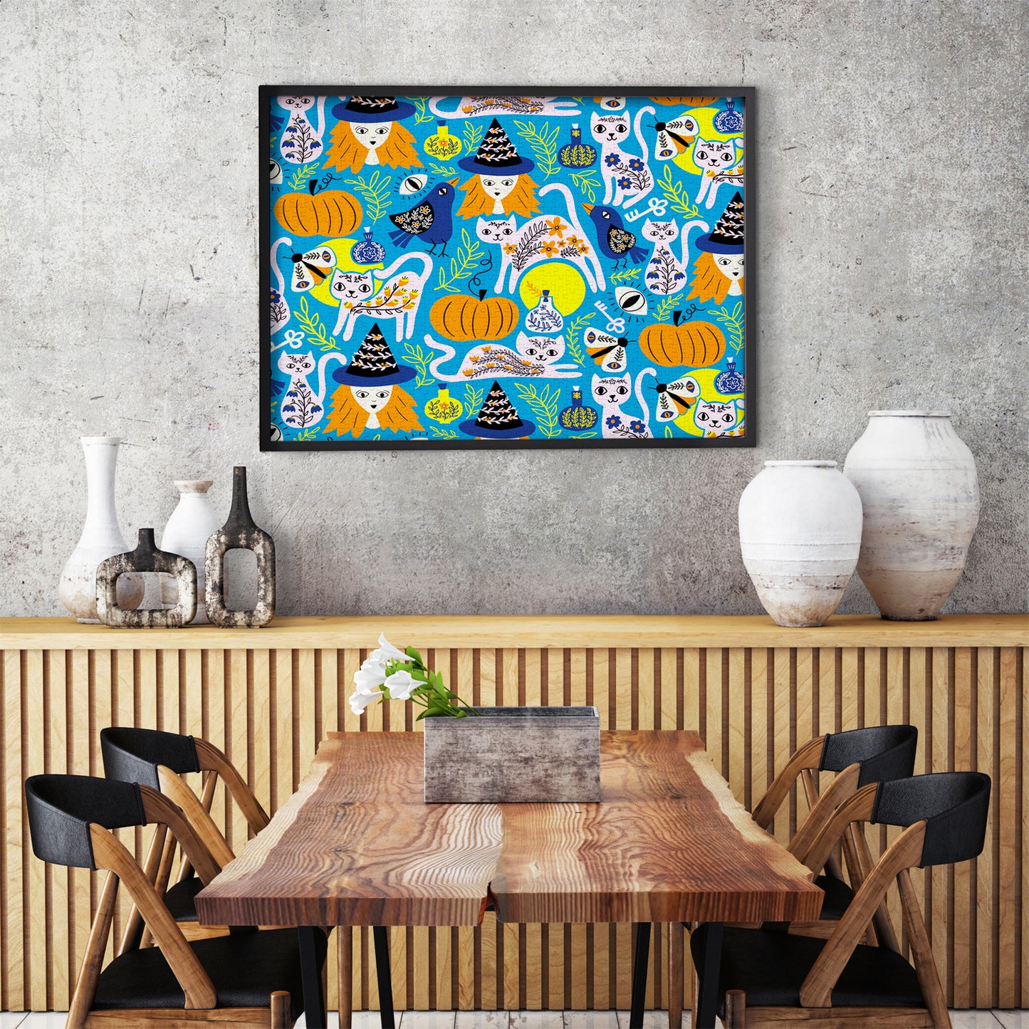1000 Pieces Jigsaw Puzzle - Enchanted Cats (2048)