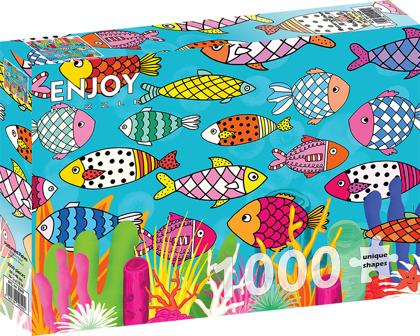 1000 Pieces Jigsaw Puzzle - Patterned Fishes (2049)