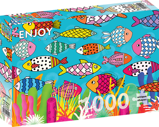 1000 Pieces Jigsaw Puzzle - Patterned Fishes (2049)