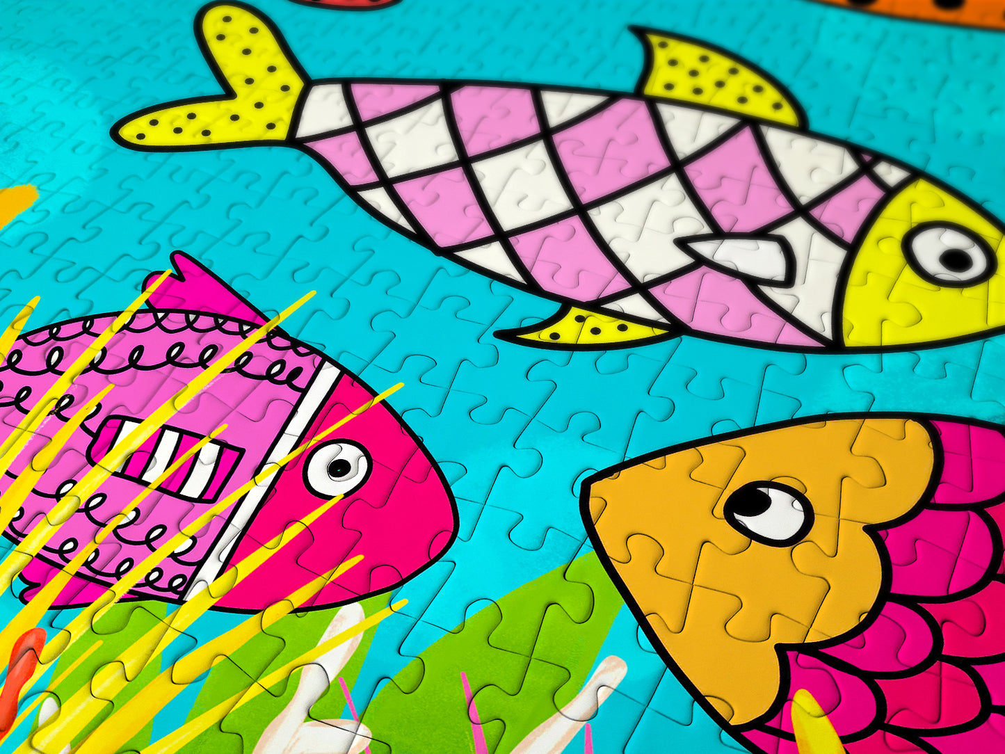 1000 Pieces Jigsaw Puzzle - Patterned Fishes (2049)