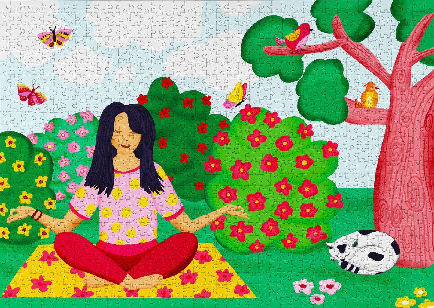 1000 Pieces Jigsaw Puzzle - Yoga in the Park (2052)