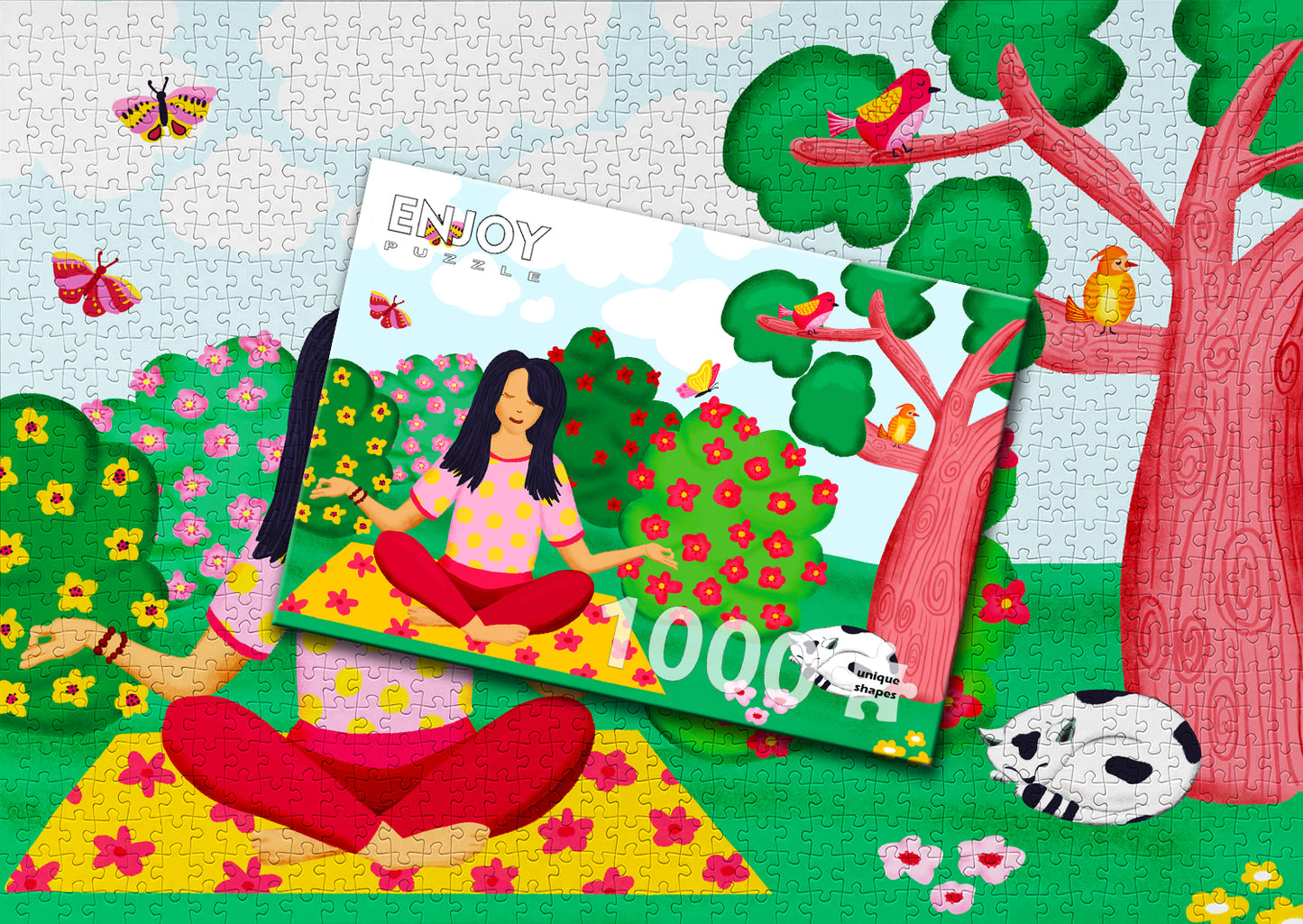 1000 Pieces Jigsaw Puzzle - Yoga in the Park (2052)