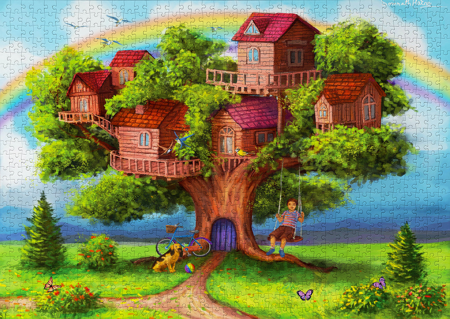 1000 Pieces Jigsaw Puzzle - Treehouses (2053)