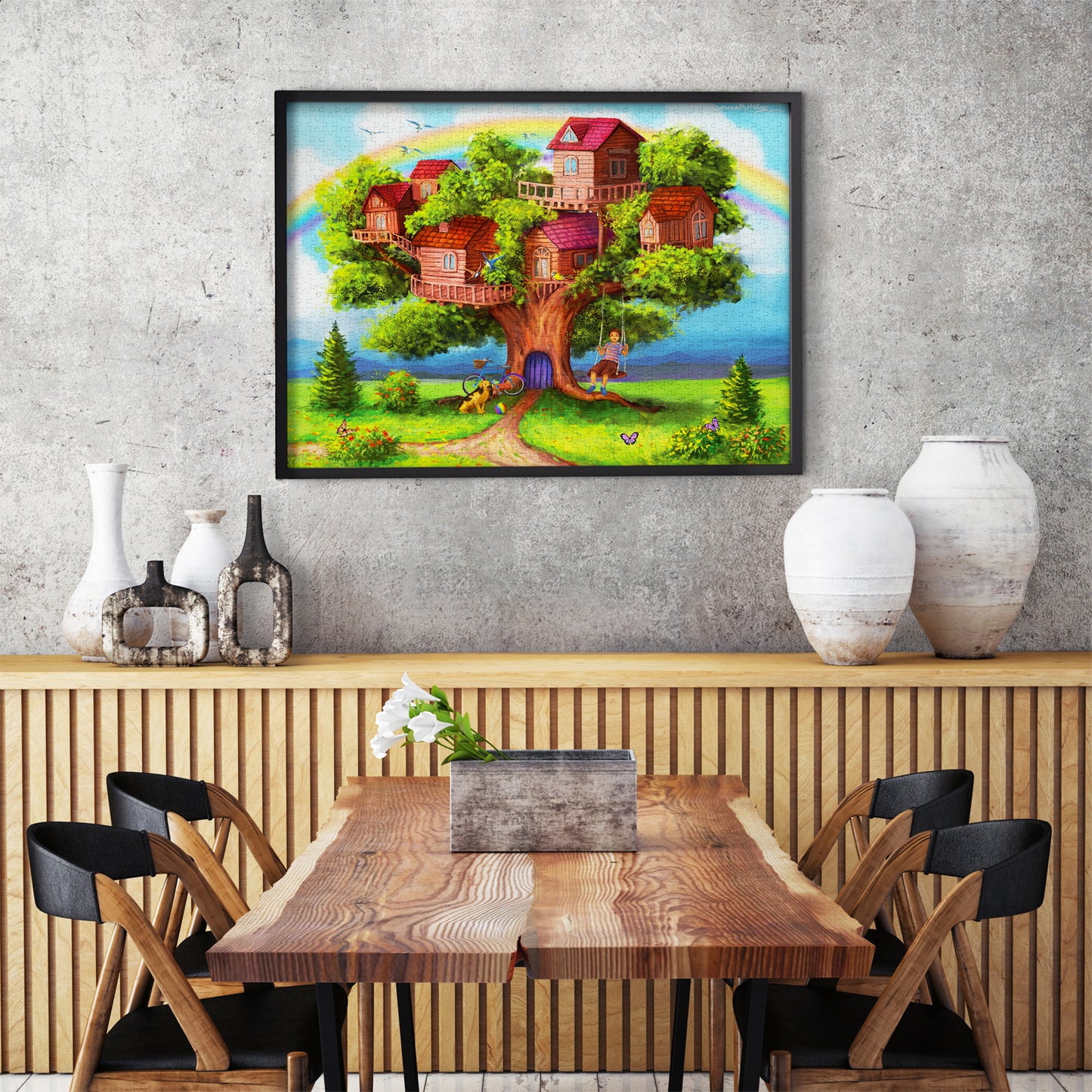 1000 Pieces Jigsaw Puzzle - Treehouses (2053)