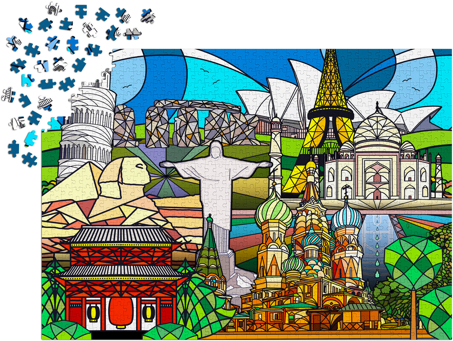 1000 Pieces Jigsaw Puzzle - World Landmarks (2054)