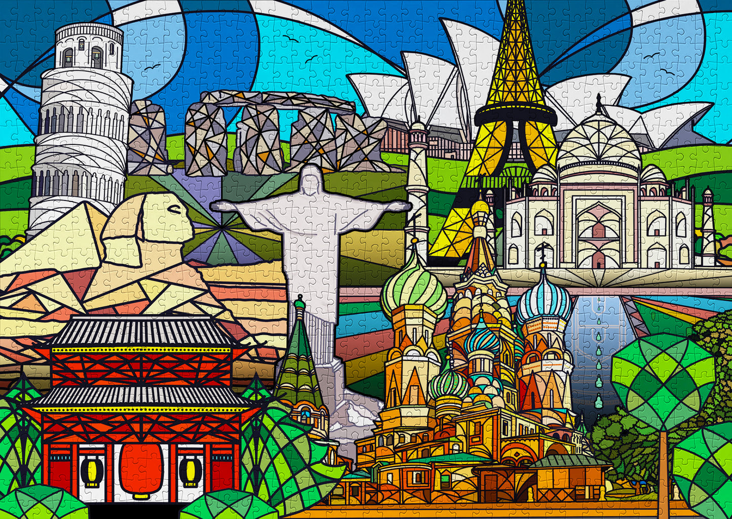 1000 Pieces Jigsaw Puzzle - World Landmarks (2054)