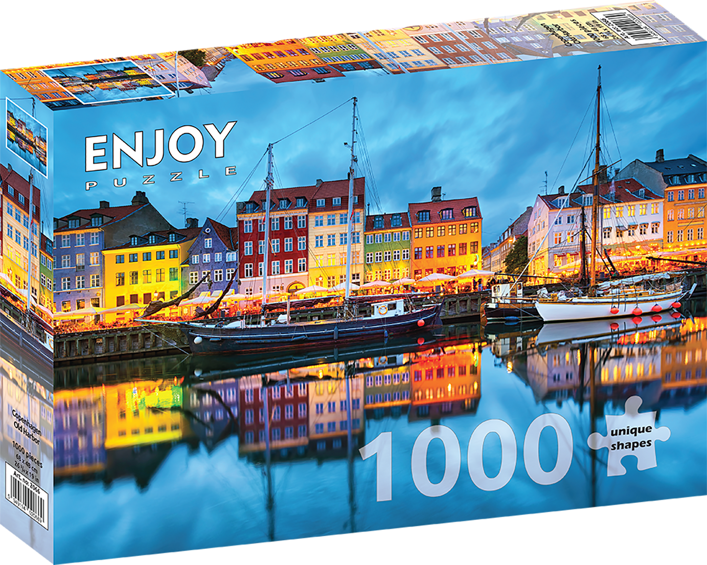 1000 Pieces Jigsaw Puzzle - Copenhagen Old Harbor (2066)