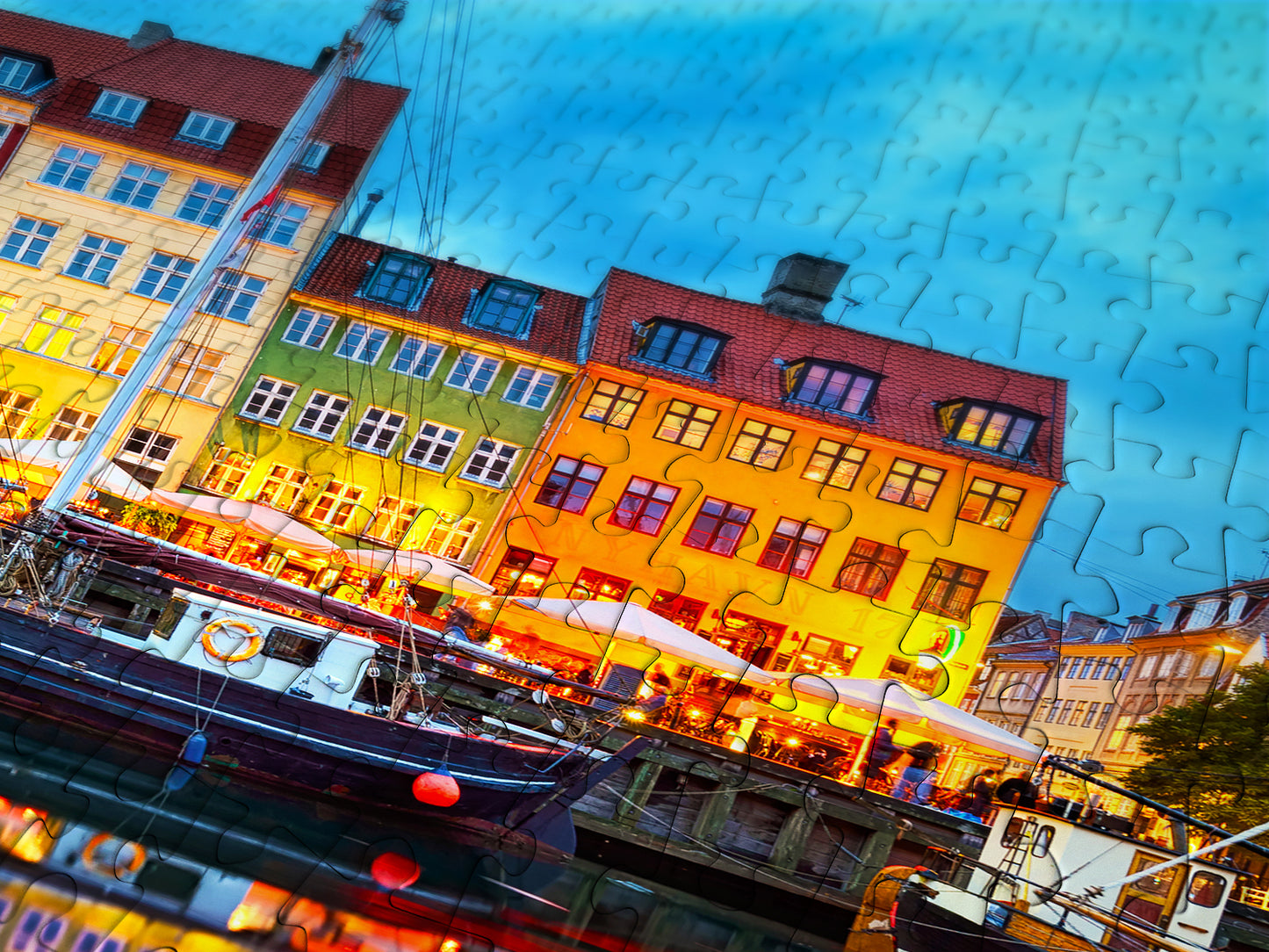 1000 Pieces Jigsaw Puzzle - Copenhagen Old Harbor (2066)