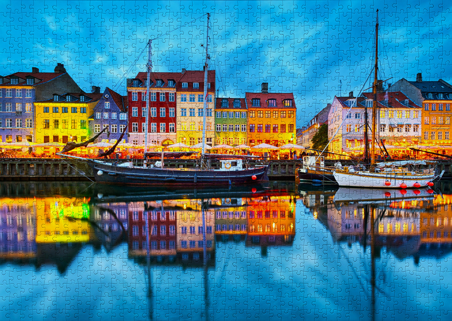 1000 Pieces Jigsaw Puzzle - Copenhagen Old Harbor (2066)