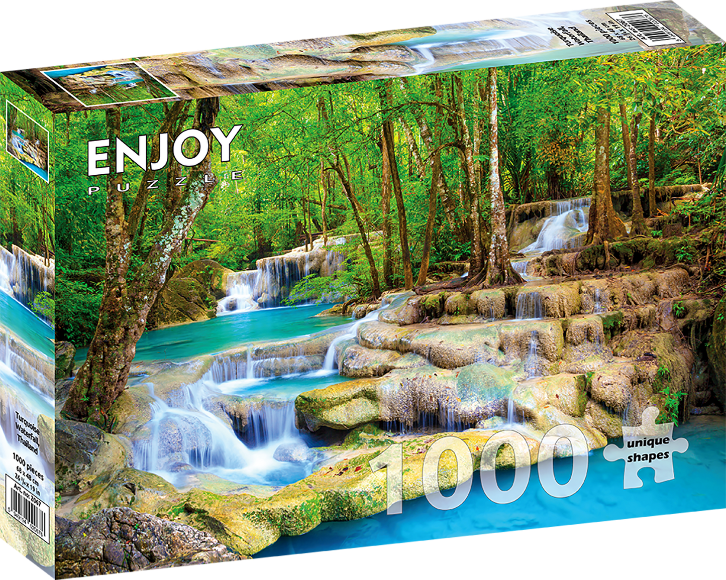 1000 Pieces Jigsaw Puzzle - Turquoise Waterfall, Thailand (2067)