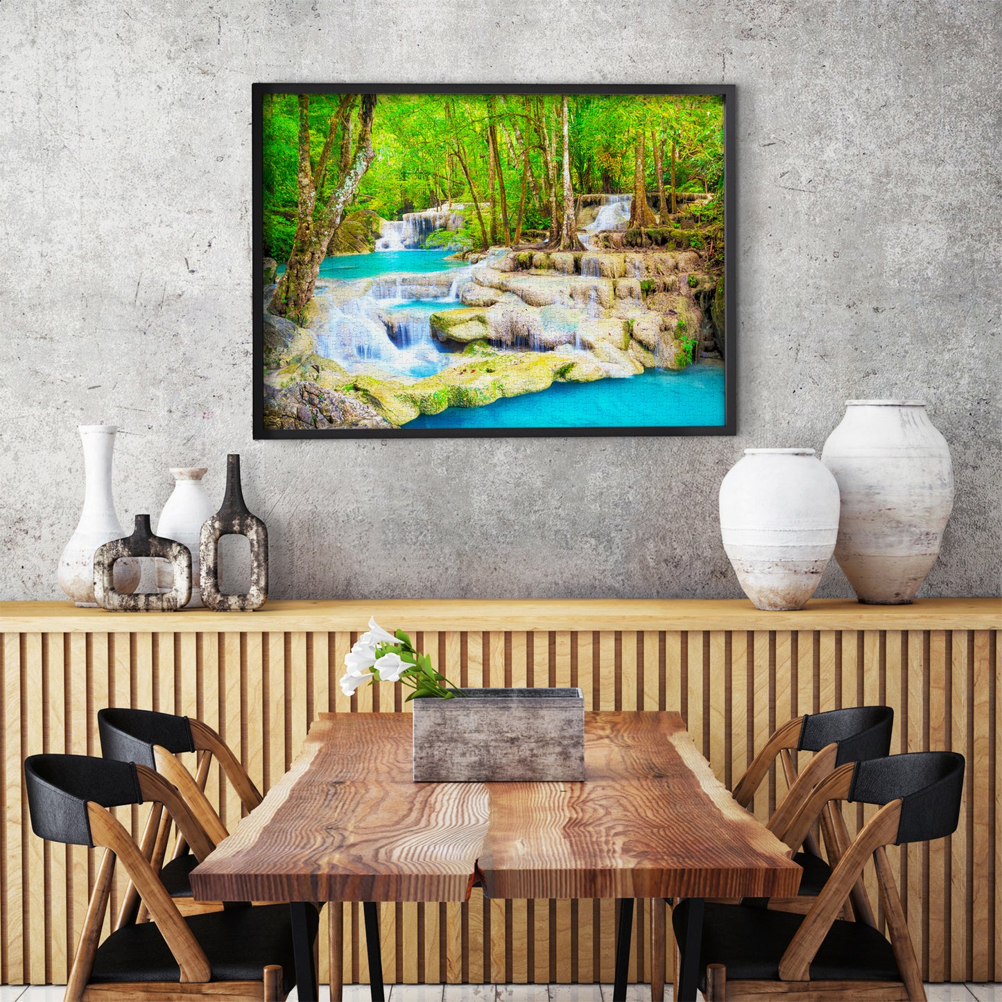 1000 Pieces Jigsaw Puzzle - Turquoise Waterfall, Thailand (2067)