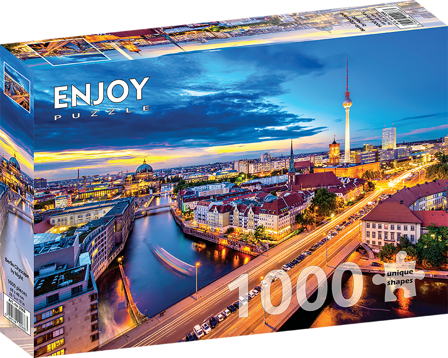 1000 Pieces Jigsaw Puzzle - Berlin Cityscape by Night (2068)