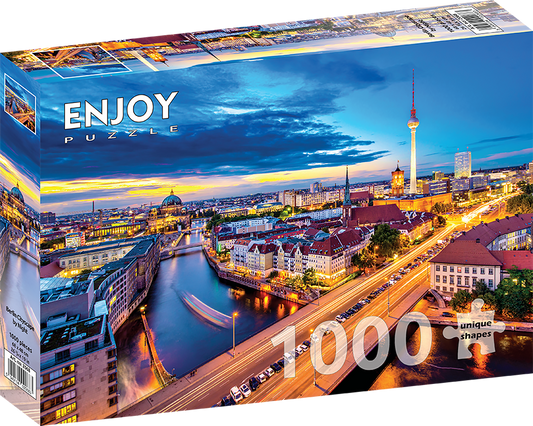 1000 Pieces Jigsaw Puzzle - Berlin Cityscape by Night (2068)