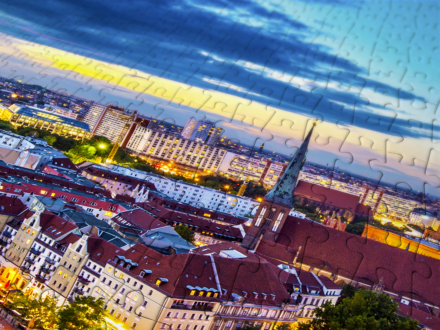1000 Pieces Jigsaw Puzzle - Berlin Cityscape by Night (2068)