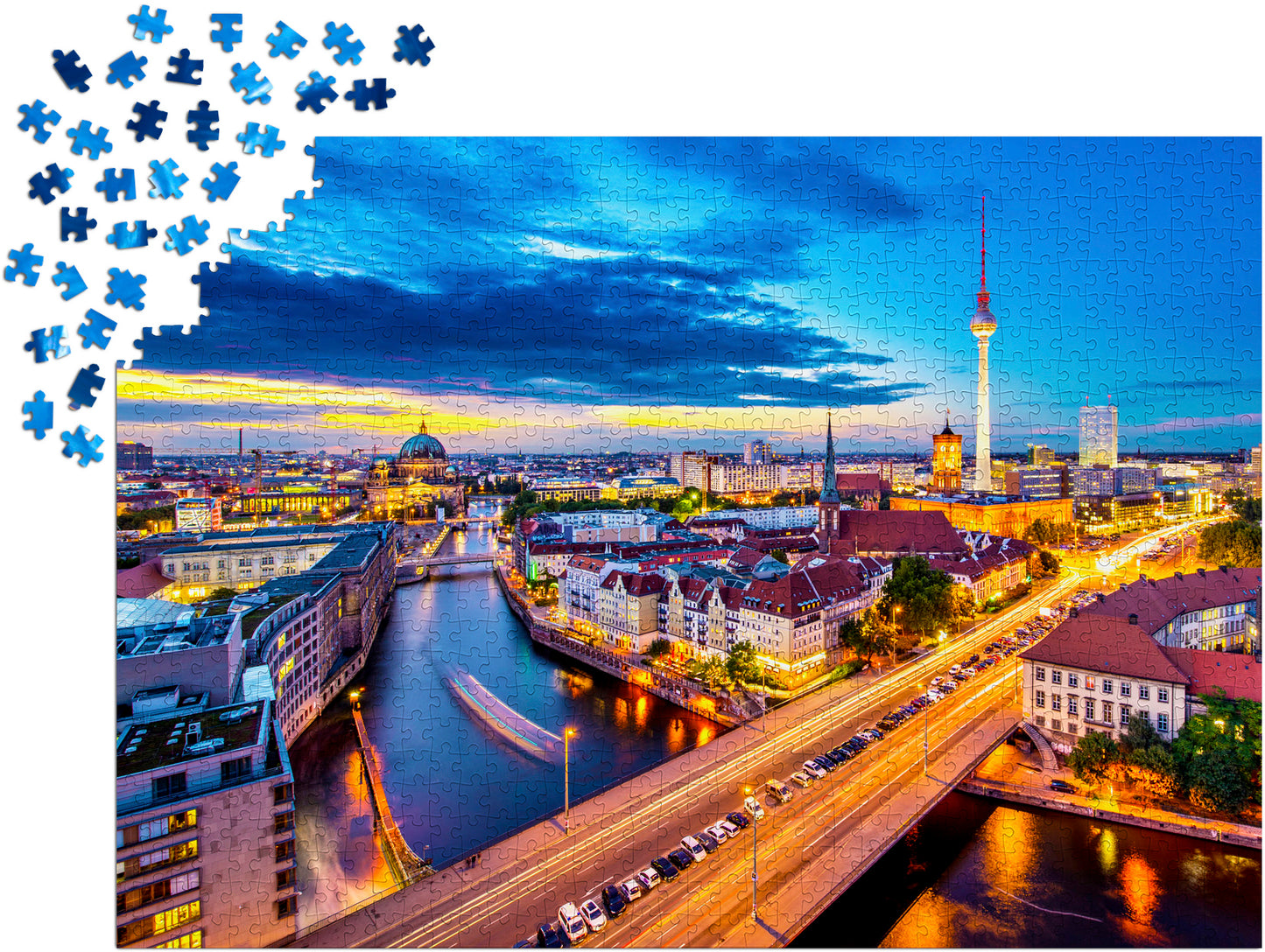 1000 Pieces Jigsaw Puzzle - Berlin Cityscape by Night (2068)