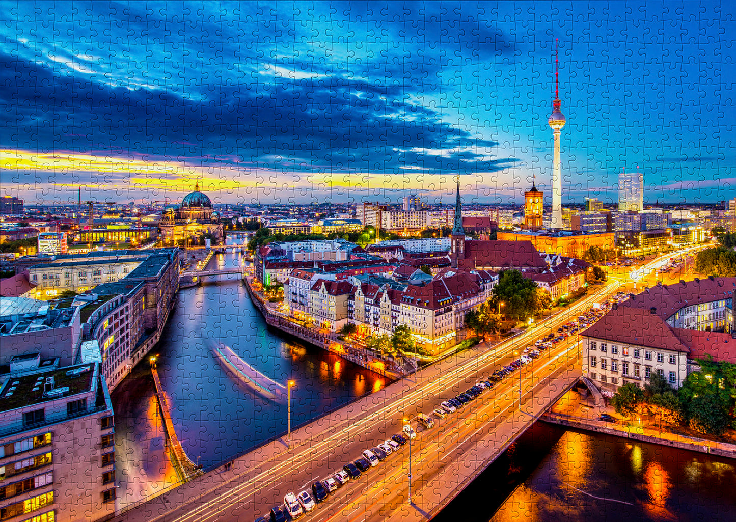 1000 Pieces Jigsaw Puzzle - Berlin Cityscape by Night (2068)