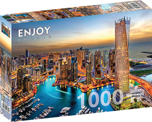 1000 Pieces Jigsaw Puzzle - Dubai Marina at Night (2072)