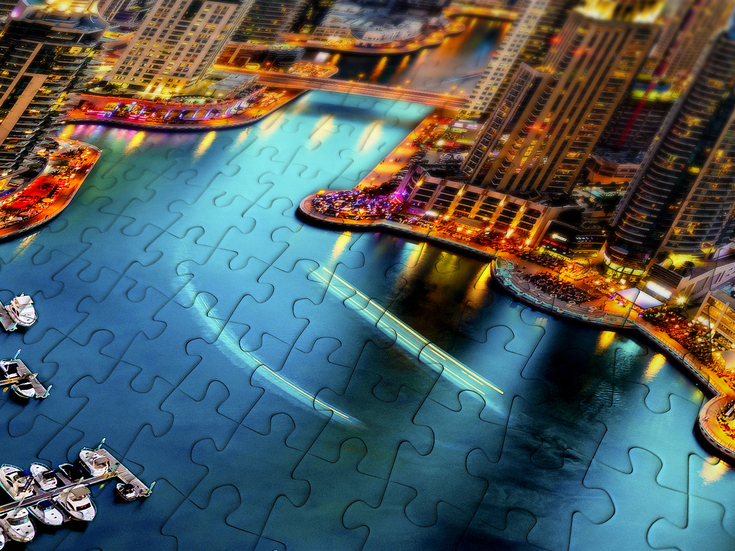 1000 Pieces Jigsaw Puzzle - Dubai Marina at Night (2072)
