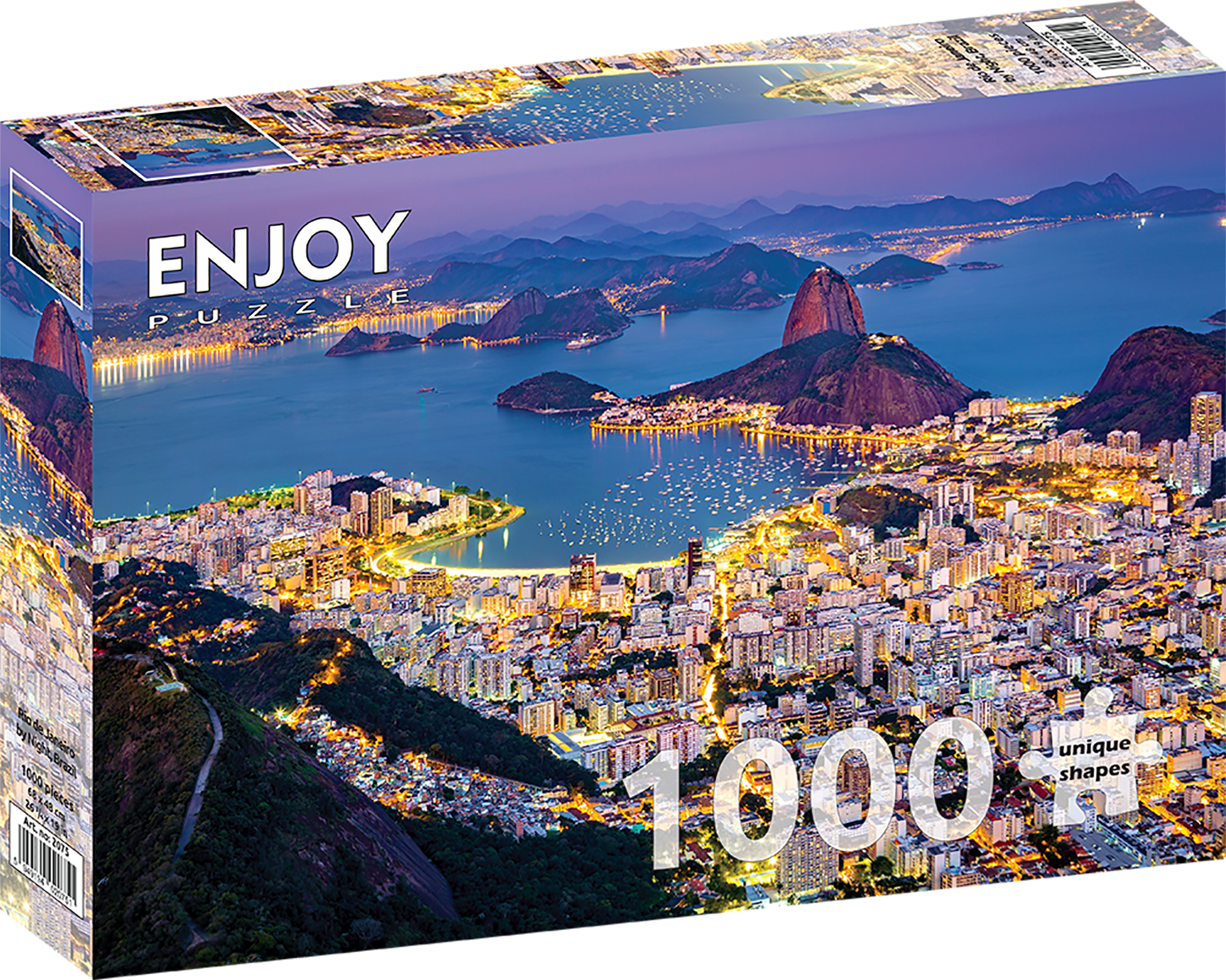 1000 Pieces Jigsaw Puzzle - Rio de Janeiro by Night, Brazil (2075)