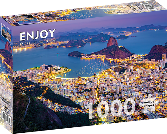 1000 Pieces Jigsaw Puzzle - Rio de Janeiro by Night, Brazil (2075)