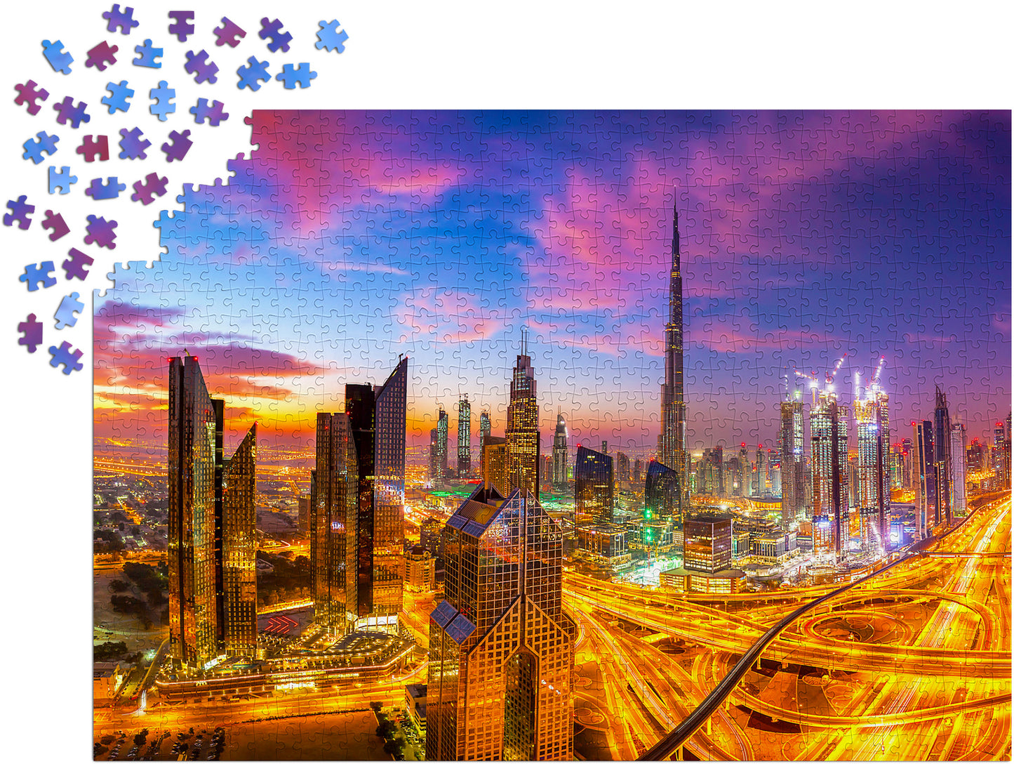 1000 Pieces Jigsaw Puzzle - Morning Over Dubai Downtown (2077)
