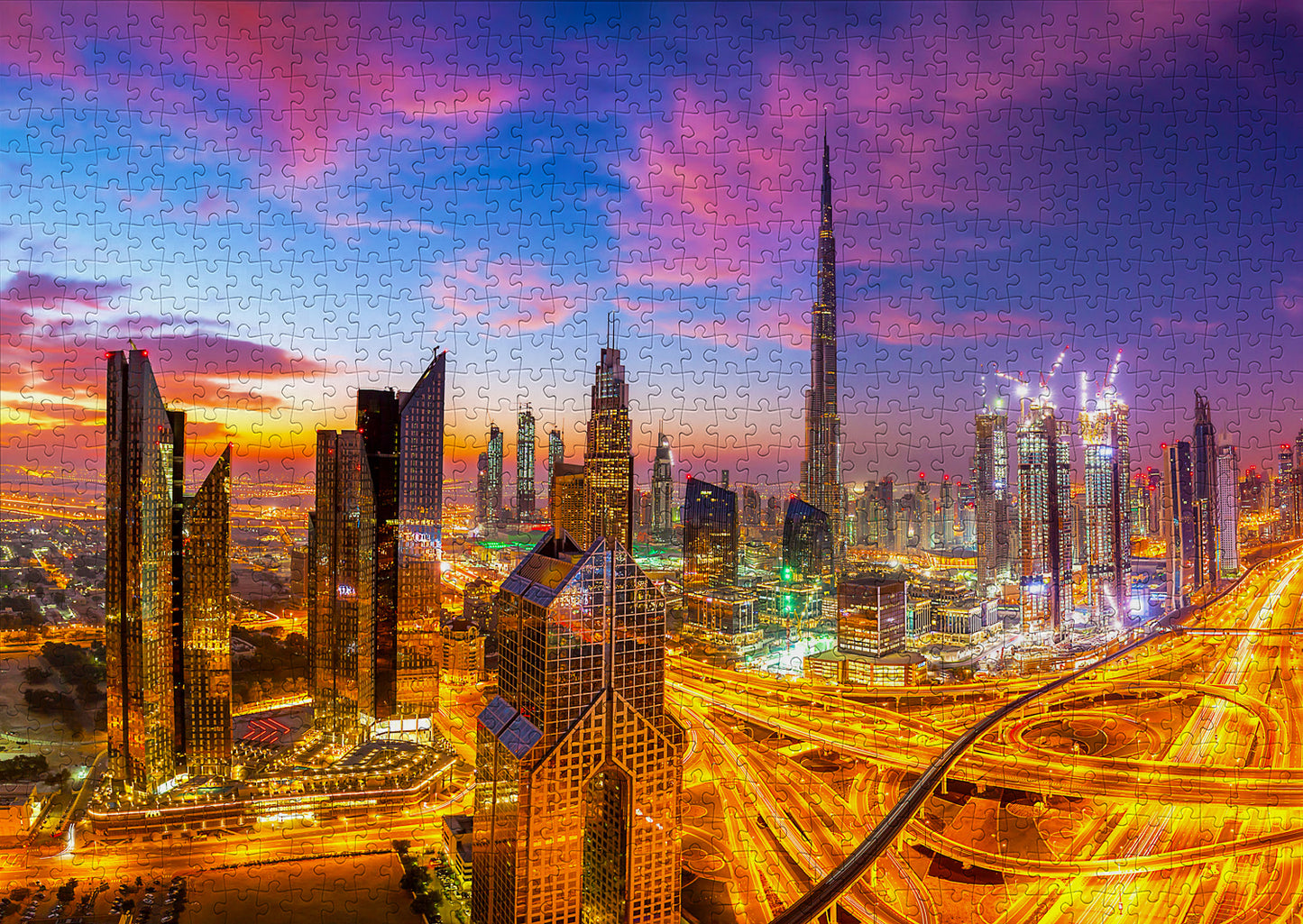 1000 Pieces Jigsaw Puzzle - Morning Over Dubai Downtown (2077)