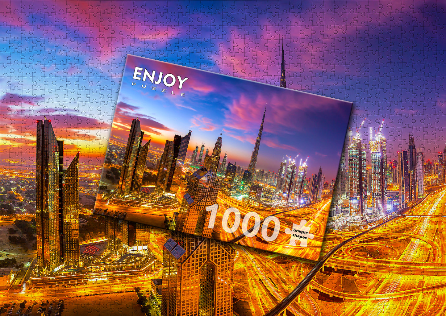 1000 Pieces Jigsaw Puzzle - Morning Over Dubai Downtown (2077)