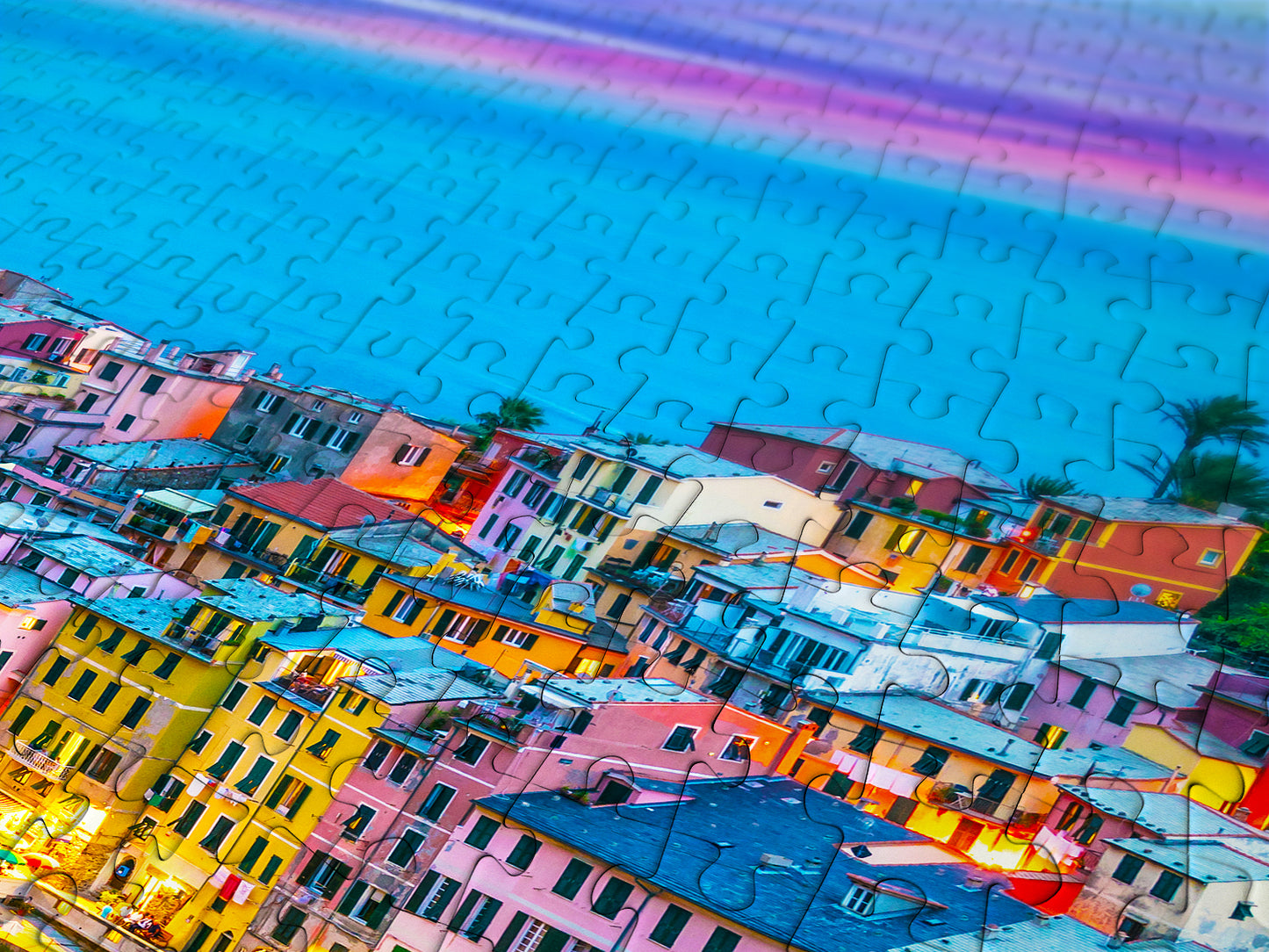 1000 Pieces Jigsaw Puzzle - Vernazza at Dusk, Cinque Terre, Italy (2080)