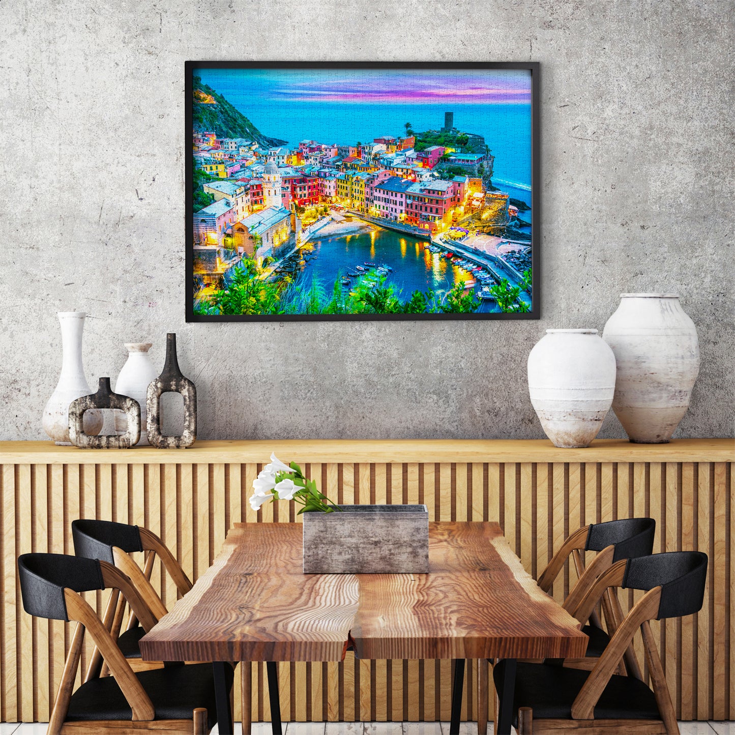 1000 Pieces Jigsaw Puzzle - Vernazza at Dusk, Cinque Terre, Italy (2080)