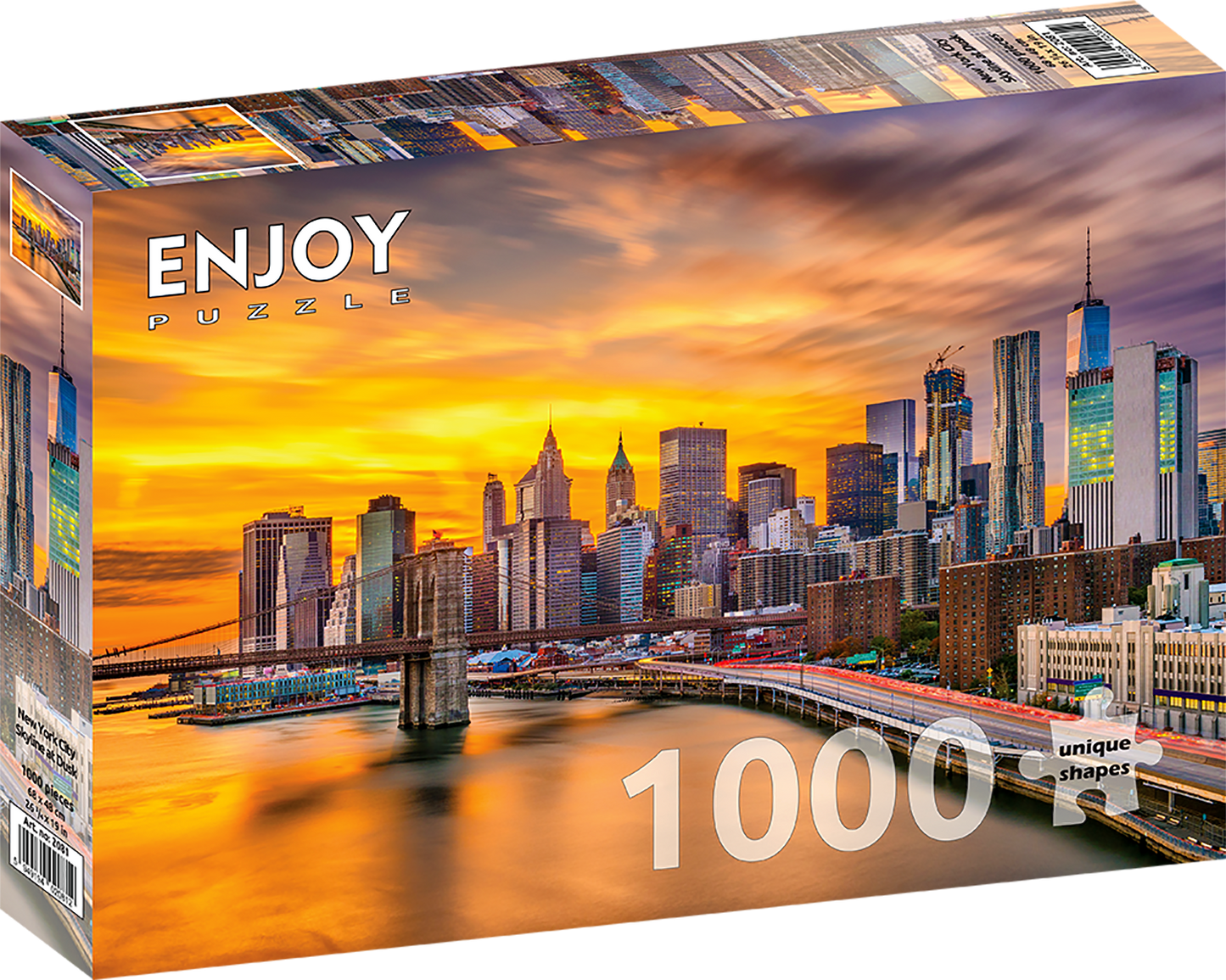 1000 Pieces Jigsaw Puzzle - New York City Skyline at Dusk (2081)