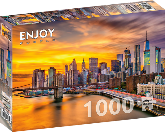 1000 Pieces Jigsaw Puzzle - New York City Skyline at Dusk (2081)