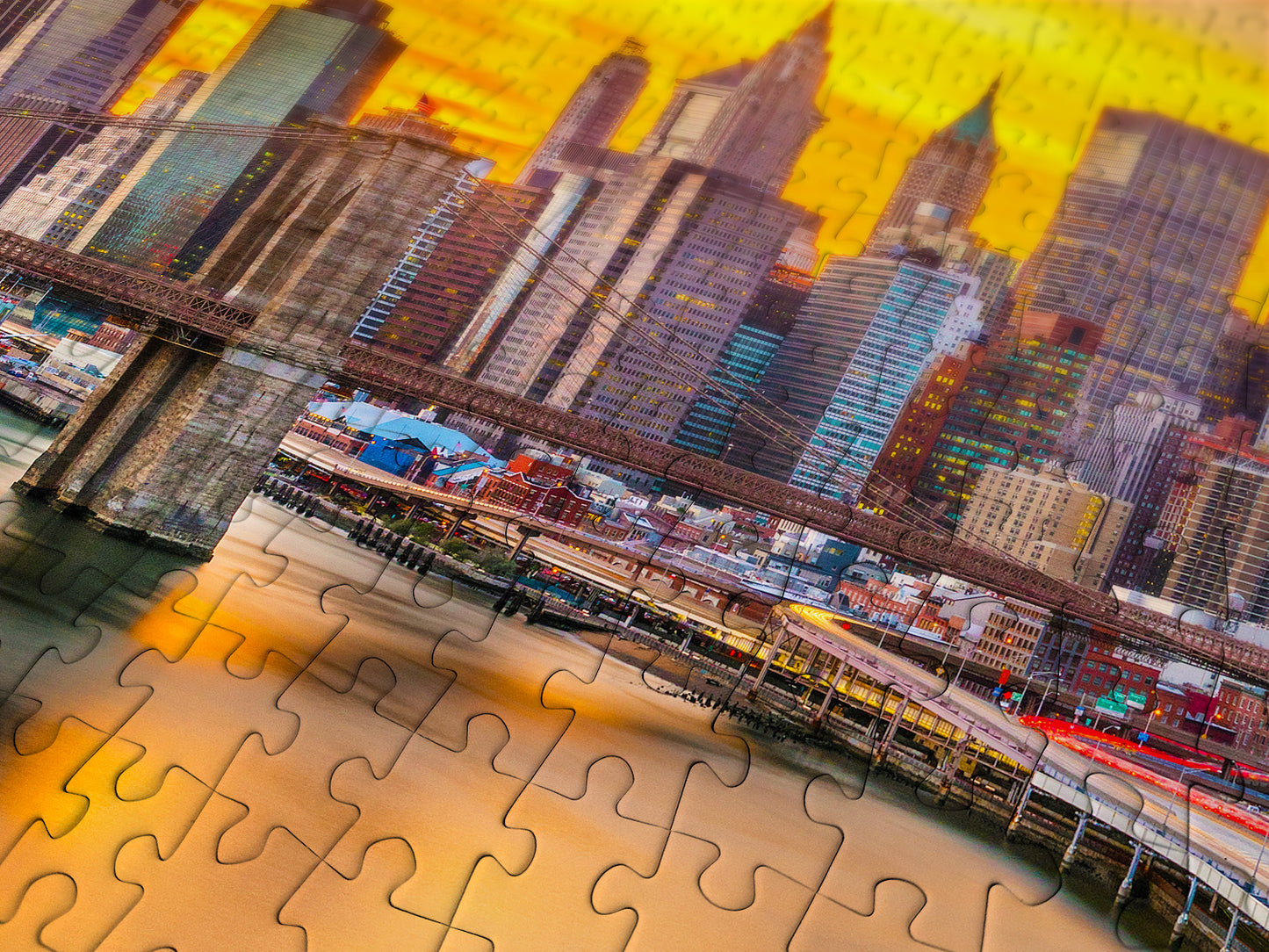 1000 Pieces Jigsaw Puzzle - New York City Skyline at Dusk (2081)