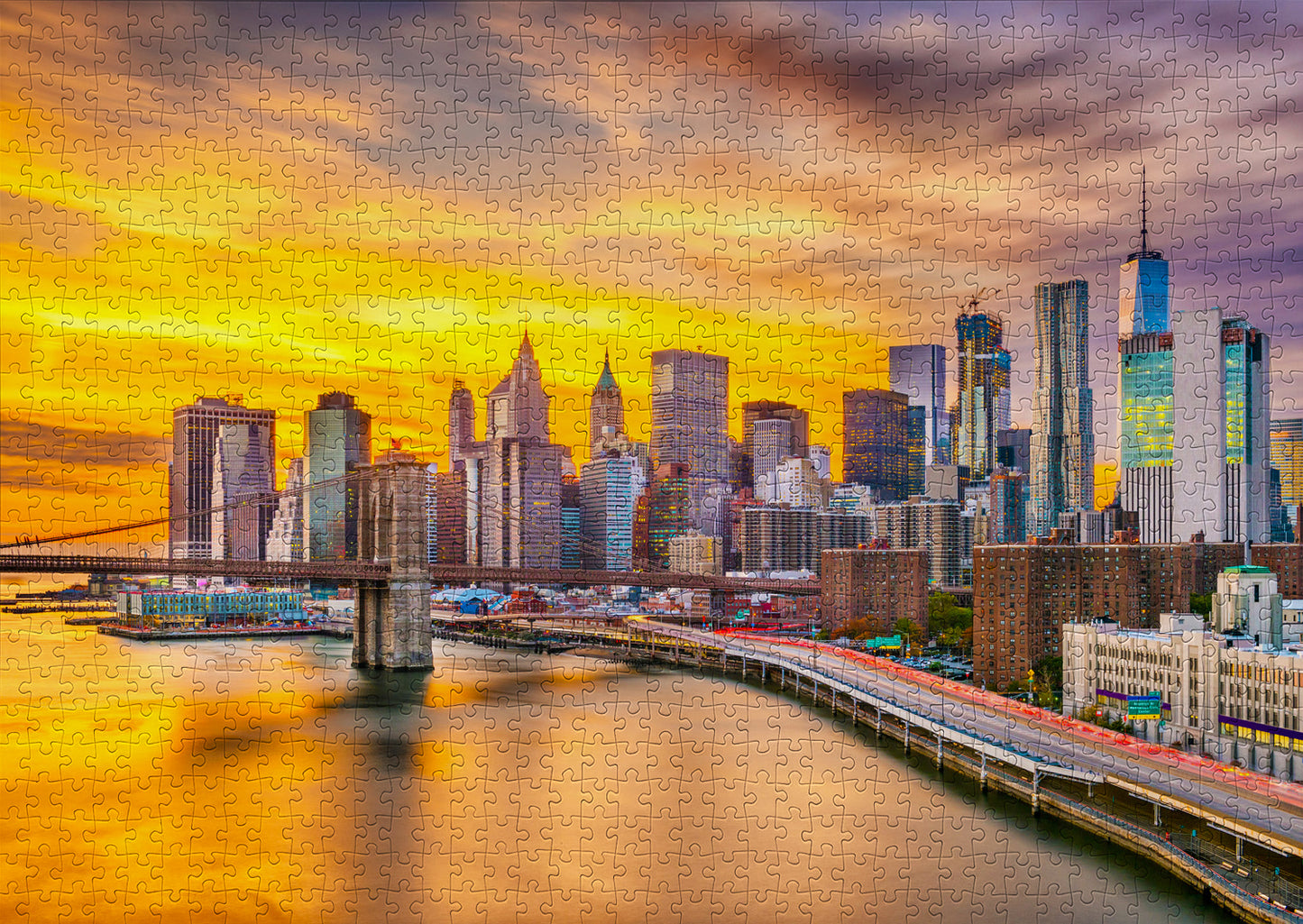 1000 Pieces Jigsaw Puzzle - New York City Skyline at Dusk (2081)