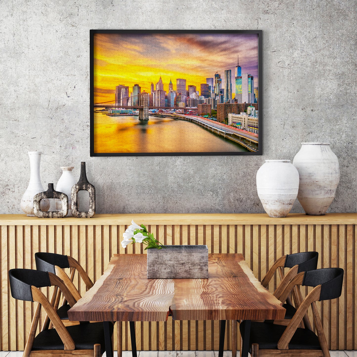 1000 Pieces Jigsaw Puzzle - New York City Skyline at Dusk (2081)