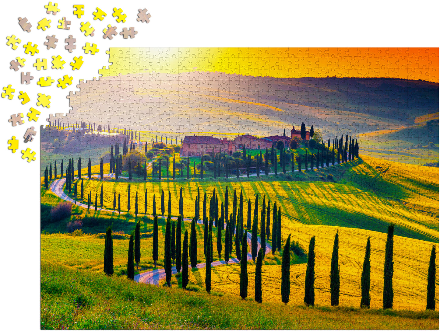 1000 Pieces Jigsaw Puzzle - Tuscany Sunset (2082)