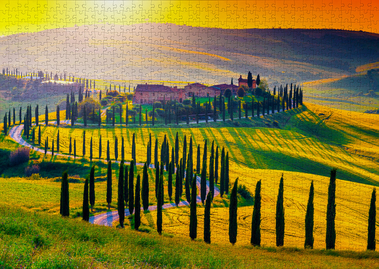 1000 Pieces Jigsaw Puzzle - Tuscany Sunset (2082)